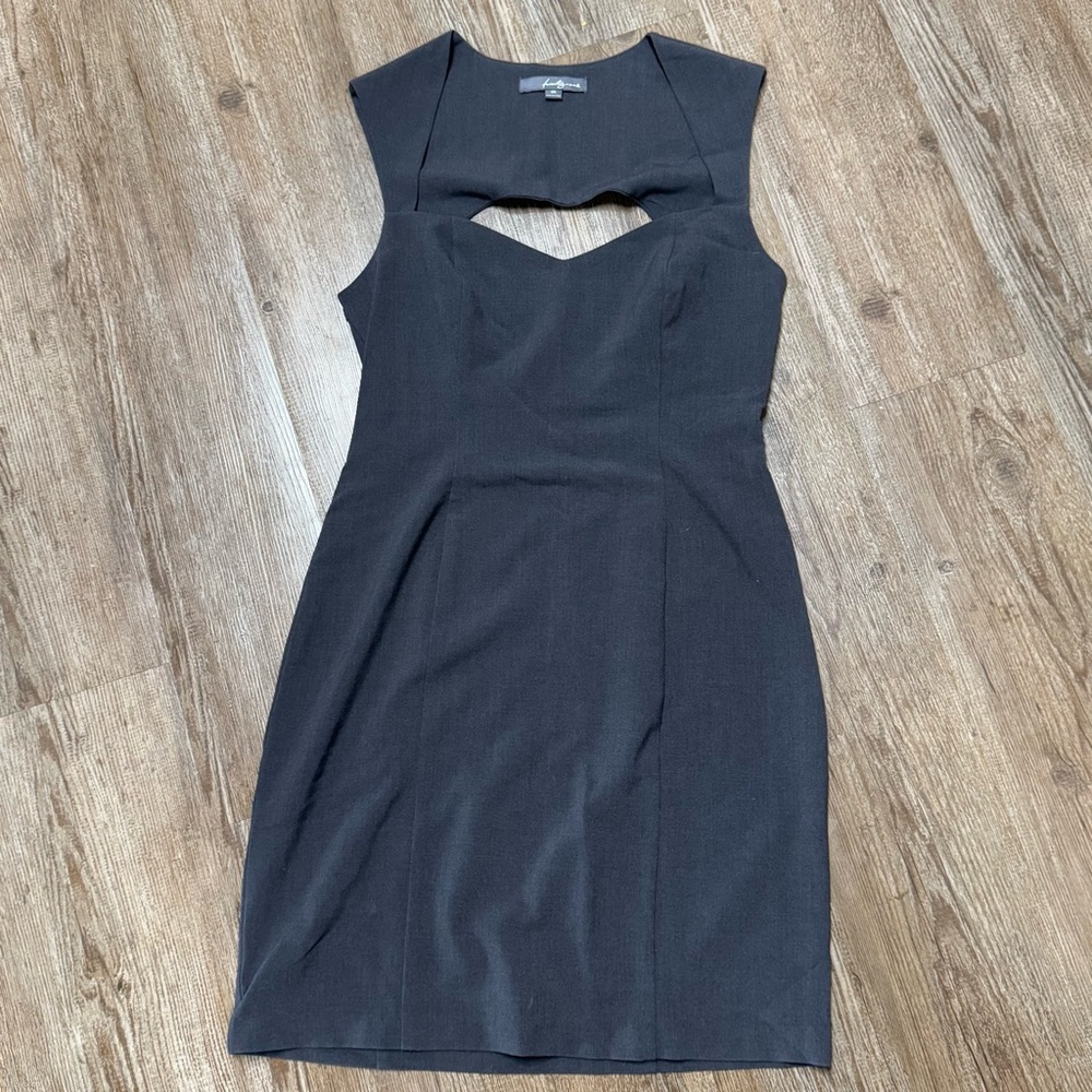 Charcole Grey Open Back Dress